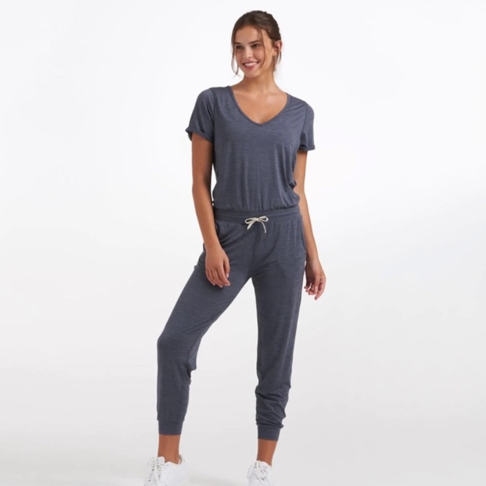 Vuori All Day Jumpsuit in Azure Heather